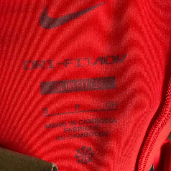 NWT Nike Court Slam Dress Habanero Red Dri-Fit Adv Tennis Sz S Pleated Ruffle - Picture 8 of 13